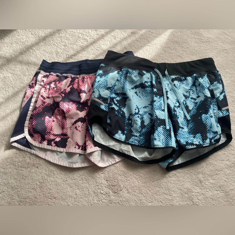 C9 by Champion Set of 2 Patterned Shorts Sz M Pink and Blue